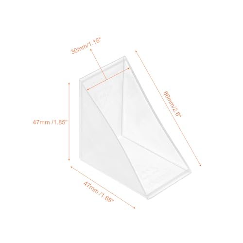 Image of uxcell 8Pcs Plastic Corner Protectors 30x66mm Right Angle Shape Glass Corner Guards Cushion for Corner Protection of Glass, Mirror, Tile, White