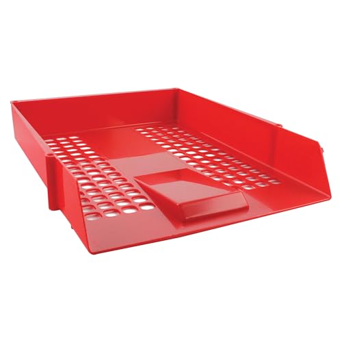 Q-Connect Letter Tray Plastic Red