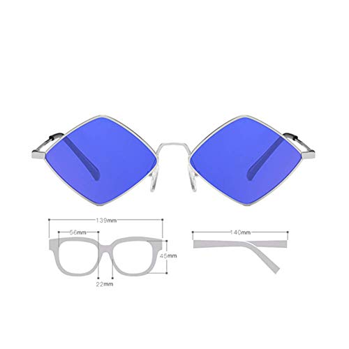 Image of ENTHYI Diamond Shape SunGlasses for Men /Women Metal Quadrilateral Frame Shades Film Sun glasses UV Protection