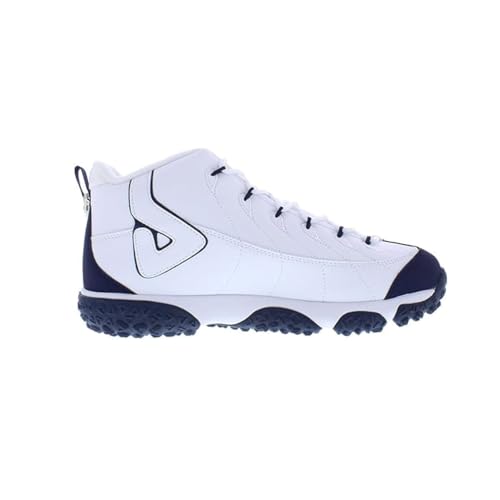 Fila Mens Snake Dancer, Color: Wht/Fnvy/Fred, Size: 7.5 (1BM00854-125-7.5)3