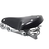 Compatibilité : selle de vélo traditionnelle de style ancien rivetage en cuir de vache, siège de vélo de route, VTT standard, coussin vintage, pièce de cyclisme.