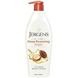 Jergens Deep Restoring Argan Oil Moisturizer, Soothing Body and Hand Lotion, 16.8 Ounce, with Reviving Argan Oil and Vitamin E, Oil-Infused, Dermatologist Tested