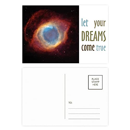 Carte postale remerciement nebulae lot de 20 design planete et etoile