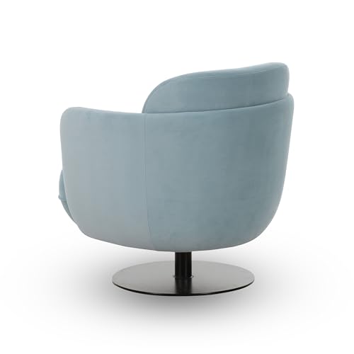 Sillón giratorio peluche azul menta miniatura 4