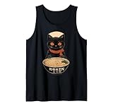 Katzen-Ramen-Nudelschüssel, japanische Kochkunst Tank Top