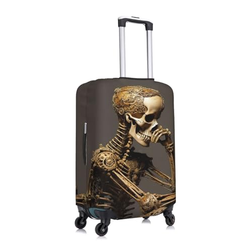 Interesting Skeleton Print Luggage Suitcase Cover Protector Luggage Washable Covers With Concealed Zipper3