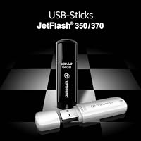 Transcend 32GB JetFlash 350 USB 2.0 Speicherstick, Schwarz – Ansicht 3