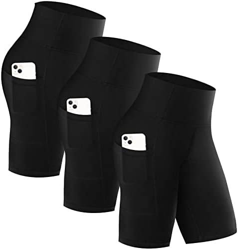 GAYHAYレディースポケット付きサイクリングパンツ-8&#14 ;/5&#34; ハイウエストのスキニーパンツは、フィットネスヨガのサイクリングに適しています