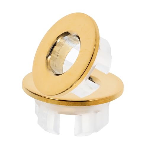 Angoily 2 Stück Überlaufring Aus Kupfer Für Waschbecken Spülbecken Überlaufabdeckung Ablaufeinsatz Badarmatur Zubehör