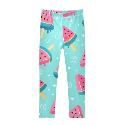 ZZKKO Girls Leggings Cute Strawberry Toddler Girls' Clothes for Girl Toddler Legging 3-10T