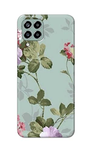 Image of Printed Hard Back Cover Case for Samsung Galaxy M33 5G Back Cover (Floral Painting) -702