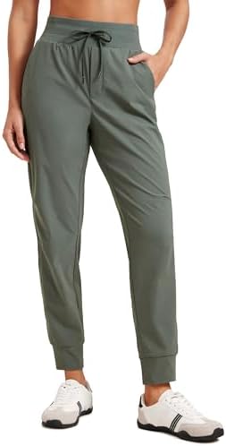 CRZ YOGA Athletic High Waisted Joggers for Women 27.5" - Lightweight Workout Travel Casual Outdoor Hiking Pants with Pockets