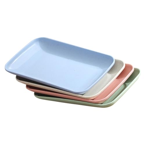 Set 4 Platos Rectangulares para Sushi de Paja de Trigo miniatura 7