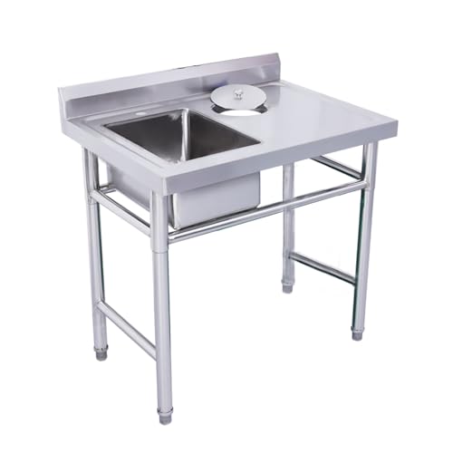 YERUNGT Edelstahl Arbeitstisch mit Spüle