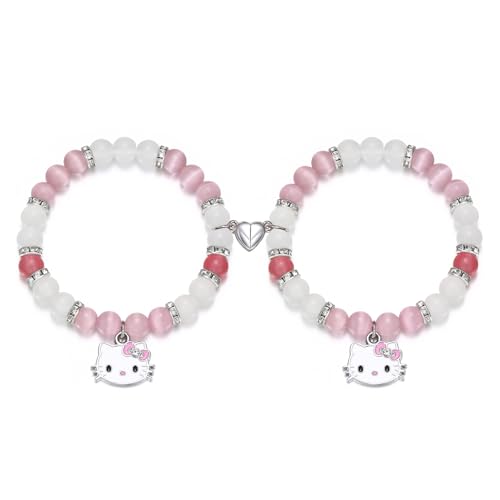 Korotho Friendship Bracelets Matching Couples Bracelets for Women Teens, Bff Best Friend Bracelet for Christmas Birthday Gifts Gf Bf Kitty Stuff for...