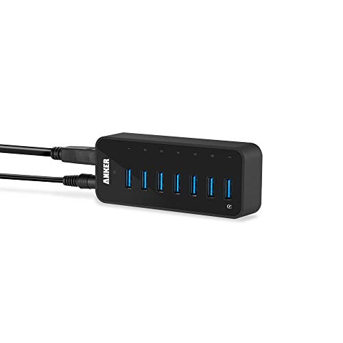 image for Anker Powered USB Hub for Laptop, 7 Ports USB 3.0 Data Hub, with 36W P