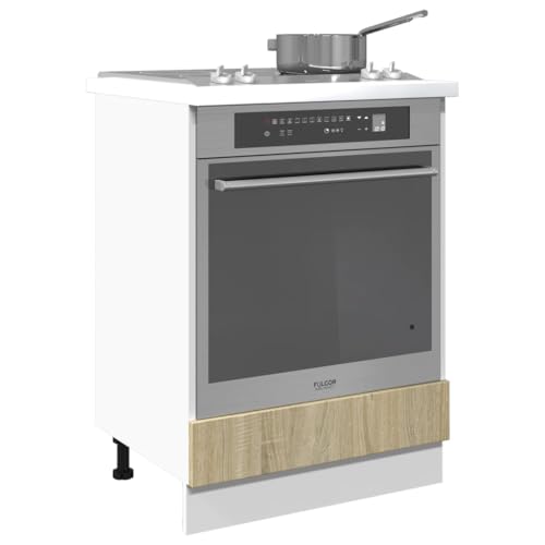 Tomostar Armoire à Four, Meuble pour Four Meuble Bas de Cuisine Chêne Sonoma 60x46x81,5 cm Aggloméré