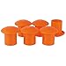 ZOENHOU 80 PCS Rebar Caps, Premium Plastic Mushroom Rebar Safety Caps Tube Screw on Rebar Stakes Feet for 0.4-1.18 Inch Rebar Stake, 2.36 x 2.17 Inch, Orange