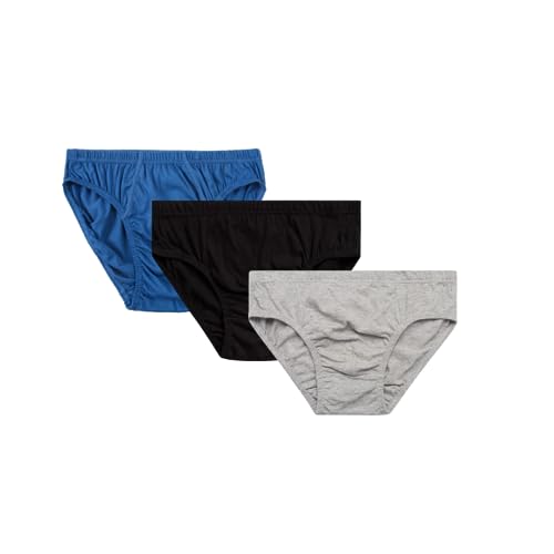 Image of Acumen Men's Underwear Briefs 3-Pack - 100% Combed Cotton, Anti-Bacterial Technology - Premium Ultrasoft Waistband