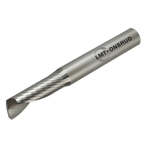LMT Onsrud 63-624 Solid Carbide Upcut Spiral O Flute Cutting Tool, Inch, Uncoated (Bright) Finish, 22 Degree Helix, 1 Flute, 3. 0000 Overall Length, 0. 2500 Cutting Diameter, 0. 2500 Shank Diameter