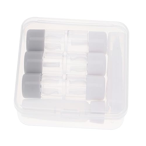 DEARMAMY BoîTe pour Lentilles 3 PièCes Ensemble ÉTui Transparent avec Pince À ÉPiler Et Bouteille De Rangement Accessoires pour Lentilles De Contact Voyage Quotidien