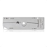 WeldingStop V-WAC Undercut Gauge Biting Edge Welding Guage for Welder Inspection Single Weld Gauge Measure Inspection Tools Porosity Size/amount Inspection Tools Inch Stainless Steel