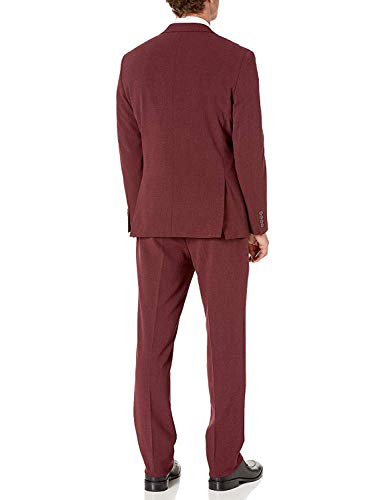 Adam Baker Men's Single Breasted Stretch Slim Fit Stretch 2-Button Vested Suit Set - Colors2