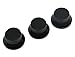 Dopro 3pcs Black Metal Bell Knobs Push On ST Strat Guitar Top Hat Knob for 5.8mm Split Shafts