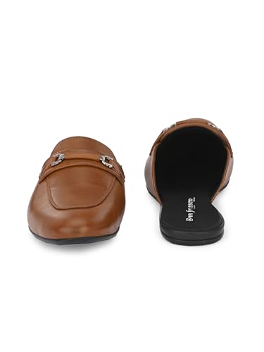 Image of San Frissco Men's Loafers Textured Horsebit Mules Slip On Shoes /Soft Cushioned Footbed Insole with TPR Sole /Stylish Durable Flexible Perfect for Party, Events, Weddings and Office