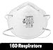 3M N95 Particulate Respirator 8200, 160/Case, Disposable, Sweeping, Sanding, Grinding, Sawing, Bagging, Dust, 8 Packs of 20 Respirators
