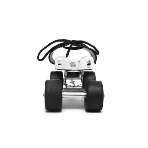 Image of Jonex Unisex Fibrol Adjustable Quad Roller Skates for Junior Kids (3-6 Years), Indoor Outdoor Wheels, Metal Body, 51 mm Wheels, Color - Black