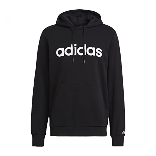 adidas M Lin FT HD Sweatshirt, Men's, Black/White