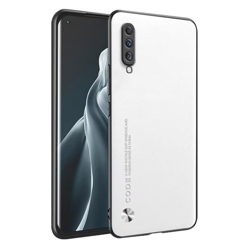 HONLEN Funda para Samsung Galaxy A70 (6.7' Inches) Carcasa de Negocios Respaldo de Cuero Blanco