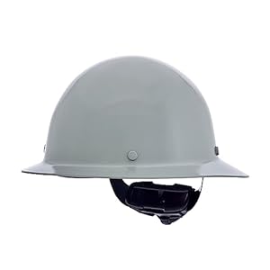 MSA Skullgard Full-Brim Hard Hat with Suspension – Non-Slotted Cap, Made of Phenolic Resin, Radiant Heat Loads up to 350F, Standard Size Hard Hat | Fas-Trac III Ratchet Suspension