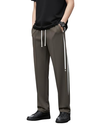 Image of Mack Jonney Men's Striped Track Pants | Side Stripe Design | Regular Fit | Casual & Athleisure Wear |Pack of 1-MMJ-110