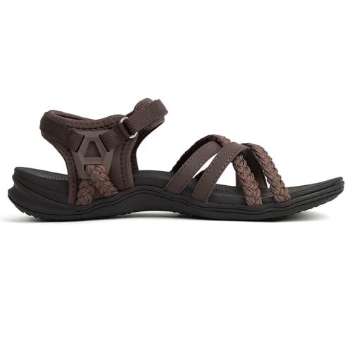 Image of UBFEN Womens Hiking Sandals Outdoor Comfortable Sport | Lightweight, Water Sandals, Adjustable Straps, Arch Support, Ideal for All-Day Wear, Beach, Vacation, Camping, Walking