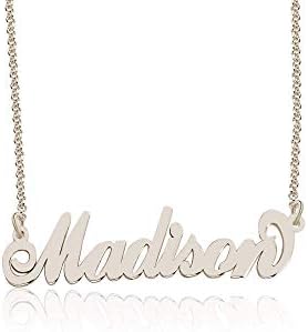 Personalized Madison Name Necklace, Custom made in stock, Sterling Silver