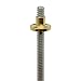 ReliaBot 380mm T8 Tr8x2 Lead Screw and Brass Nut (Acme Thread, 2mm Pitch, 1 Start, 2mm Lead) for LCD DLP SLA 3D Printer and CNC Machine Z Axis