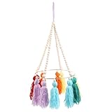 Abat-jour à pompons : abat-jour de lustre à pompons, style nordique, simple et beau, élégant et naturel, décoration suspendue au plafond