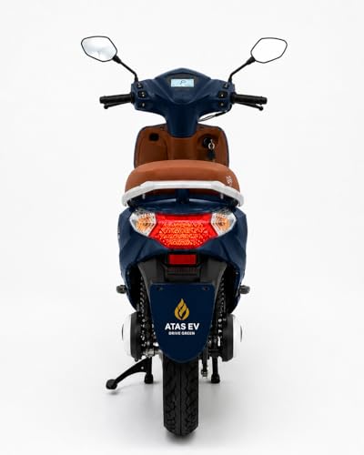 Image of Booster Electric Scooter | 70+ KM Range | 60V 30Ah Lead Acid Battery | BLDC Motor | 12-Inch Tubeless Tyres | Dual Disc Brakes | NFC Start | Anti-Theft System | 45 km /h Top Speed | Ocen Blue