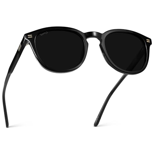 mirupoe 　L WMP Eyewear - Men's Classic Round Polarized Sunglasses