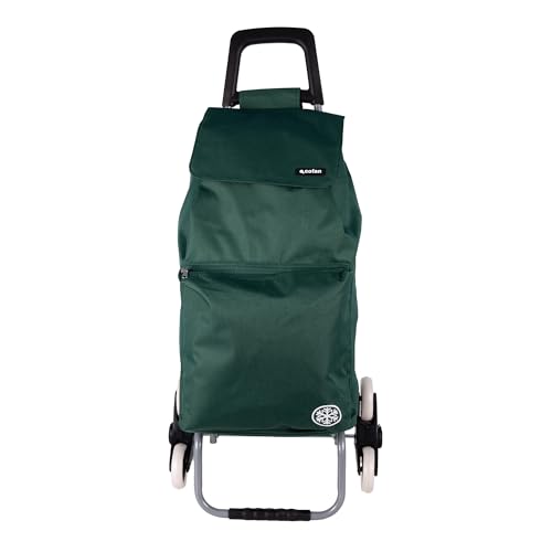 Cofan Carro de la Compra Plegable con 6 Ruedas, 42L, Verde
