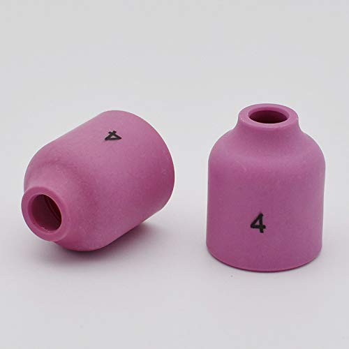 Image of 10PK TIG Gas Lens Alumina Nozzle 53N58 4# 1 /4 inch For SR WP- 9 /20 & 17 /18 /26 | 10PK TIG Gas Lens Alumina Nozzle Ceramic Cup 53N58 4# 1 /4 inch For SR WP- 9 /20 & SR WP-17 /18 /26 TIG Welding Torch