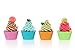 Bakerpan Silicone Mini Cupcake Holders, Mini Cupcake Liners, Pastry & Dessert Cups, 24 Pack (Multi)