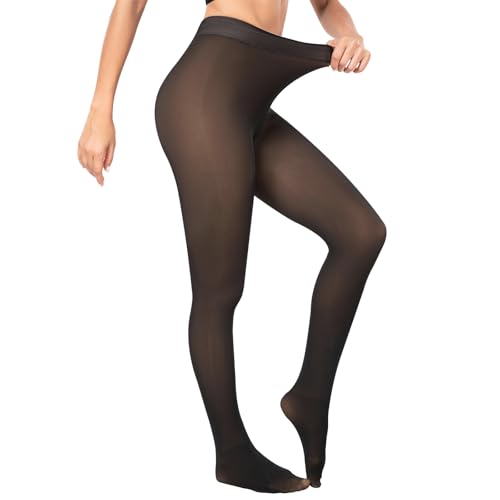 Thermo Strumpfhose für Damen Winter Feinstrumpfhose Pantyhose Wärmende Leggings Gefütterte Plüschstrümpfe Bauchweg Fleece Gefälschte...