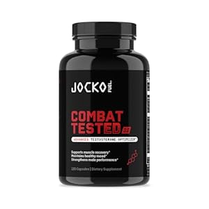 Jocko Fuel Test Booster for Men – Natural Endurance, Stamina, & Strength Booster – Muscle Builder for Men with Ginger Root, Shilajit, & Tongkat Ali, 120ct (30 Servings)