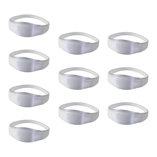 Set mit 10 LED-Leuchtarmbändern aktiviert durch Schall phosphoreszierende Silikonarmbänder für Hochzeit Raves Konzert Camping Party One Size Silikon Kein Edelstein