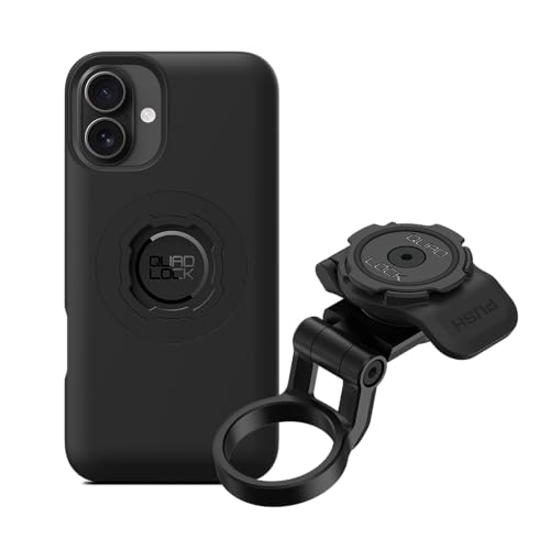 Image of Quad Lock Stem Cap Mount (Adjustable) Bike Kit with iPhone 16 Plus MAG Phone Case