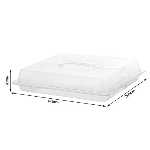 Rotho John großer Partybutler, Kunststoff (PP) BPA-frei, weiss/transparent, (47.5 x 39.0 x 9.8 cm)