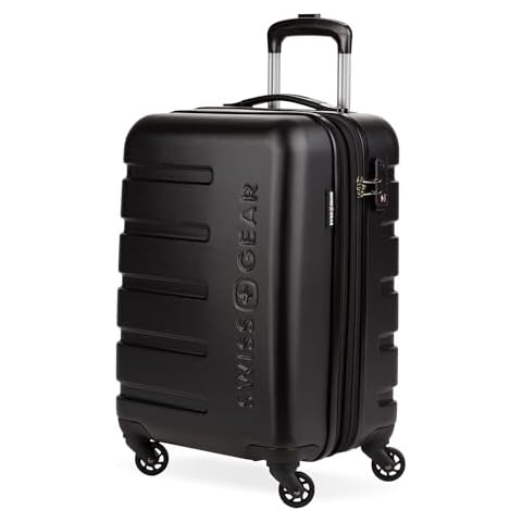 SwissGear 7366 Hardside Expandable Luggage with Spinner Wheels, Black, Carry-On 19-Inch Cover